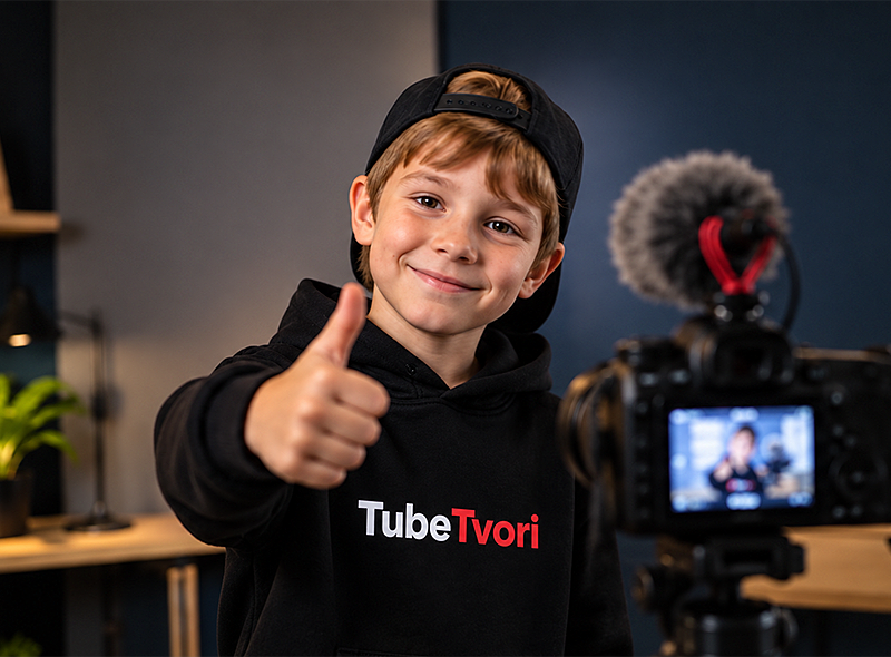 Chlapec při natáčení videa